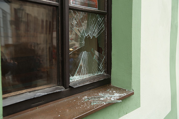 A2B Glass are able to board up broken windows while they are being repaired in Epsom.